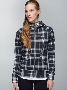 lululemon athletica Plaid scuba hoodie